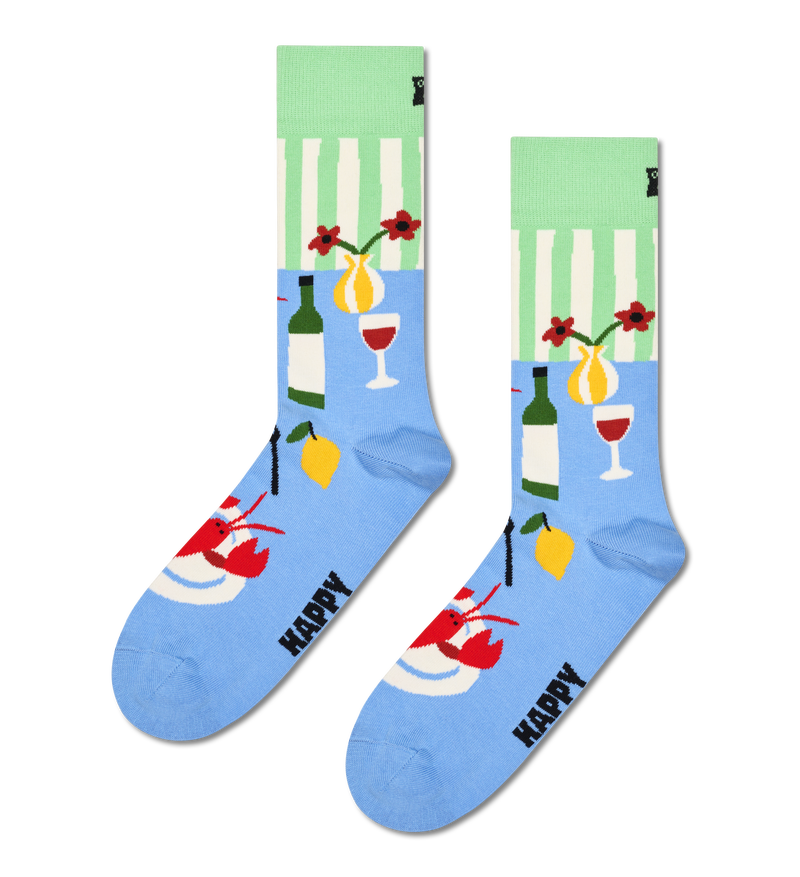 Light Blue Dinner Crew Sock