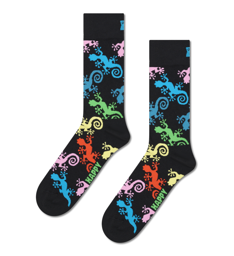 Black Gecko Crew Sock