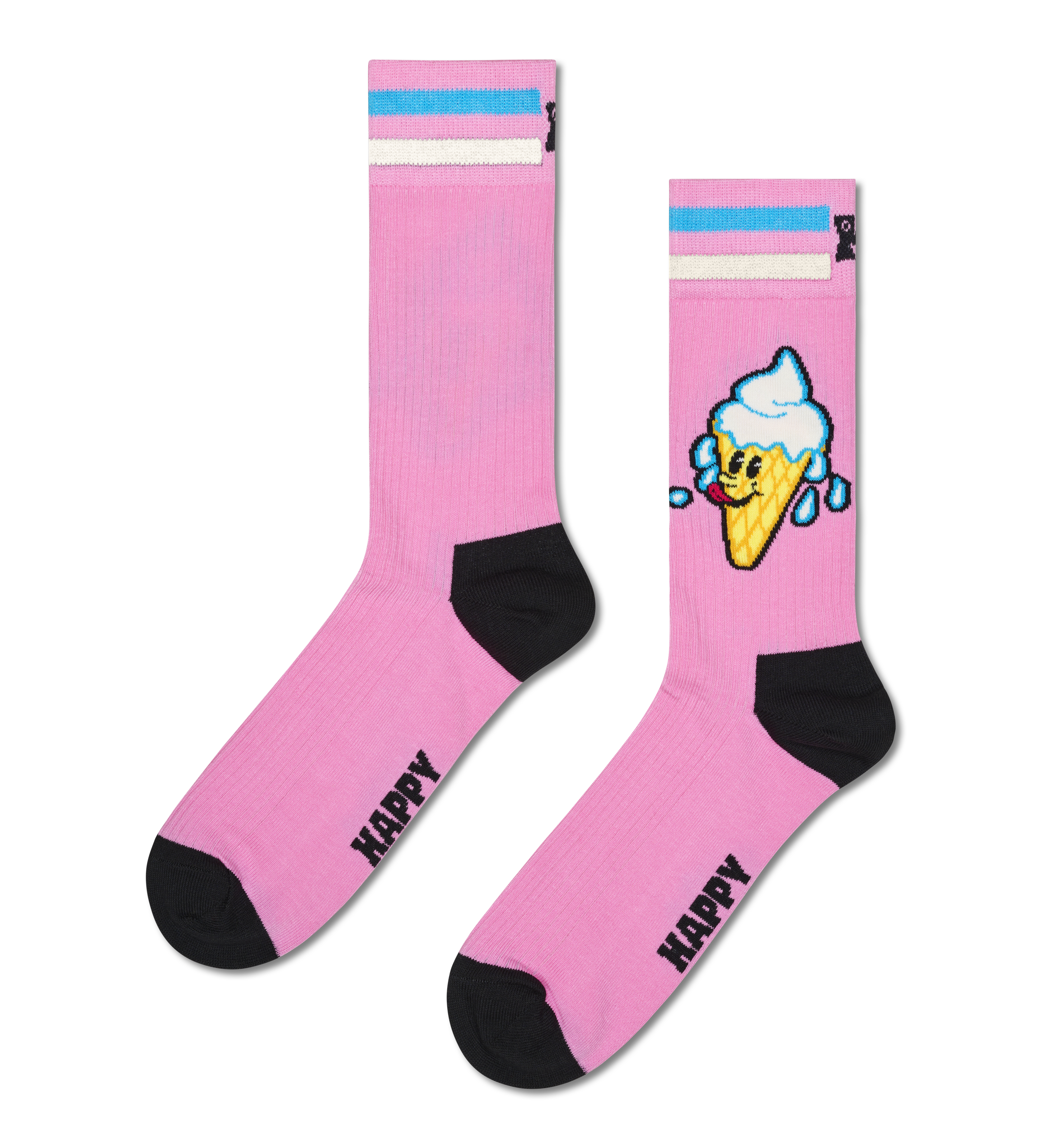 Pink Ice Cream Crew Sock