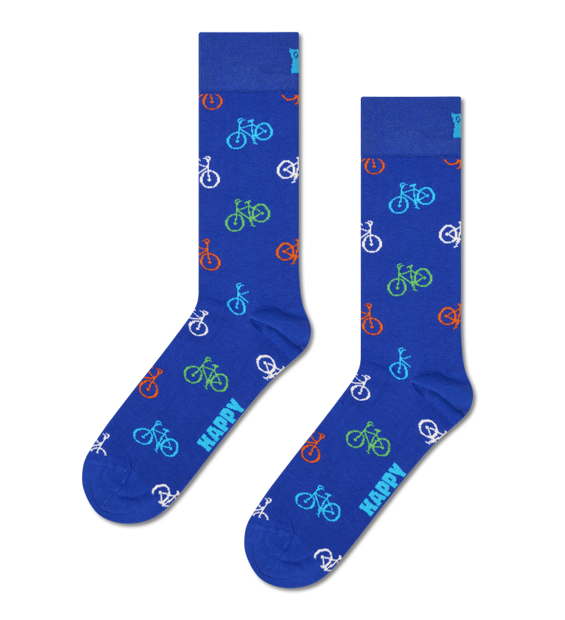 Blue Bike Crew Sock