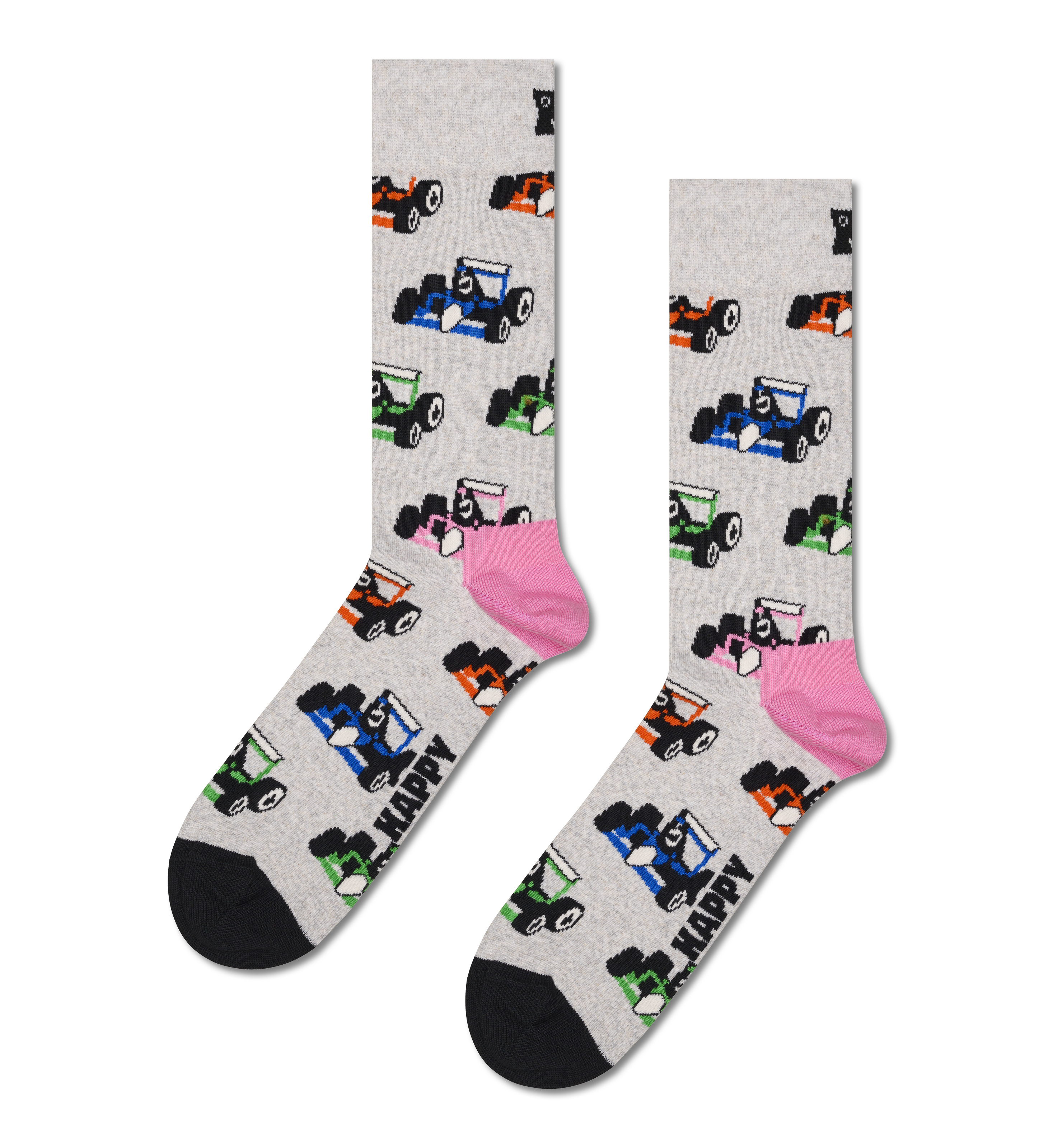 Grey Race Car Crew Sock