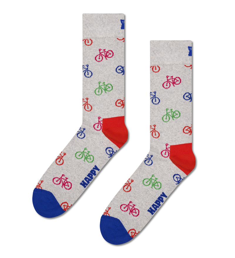 Grey Bike Crew Sock