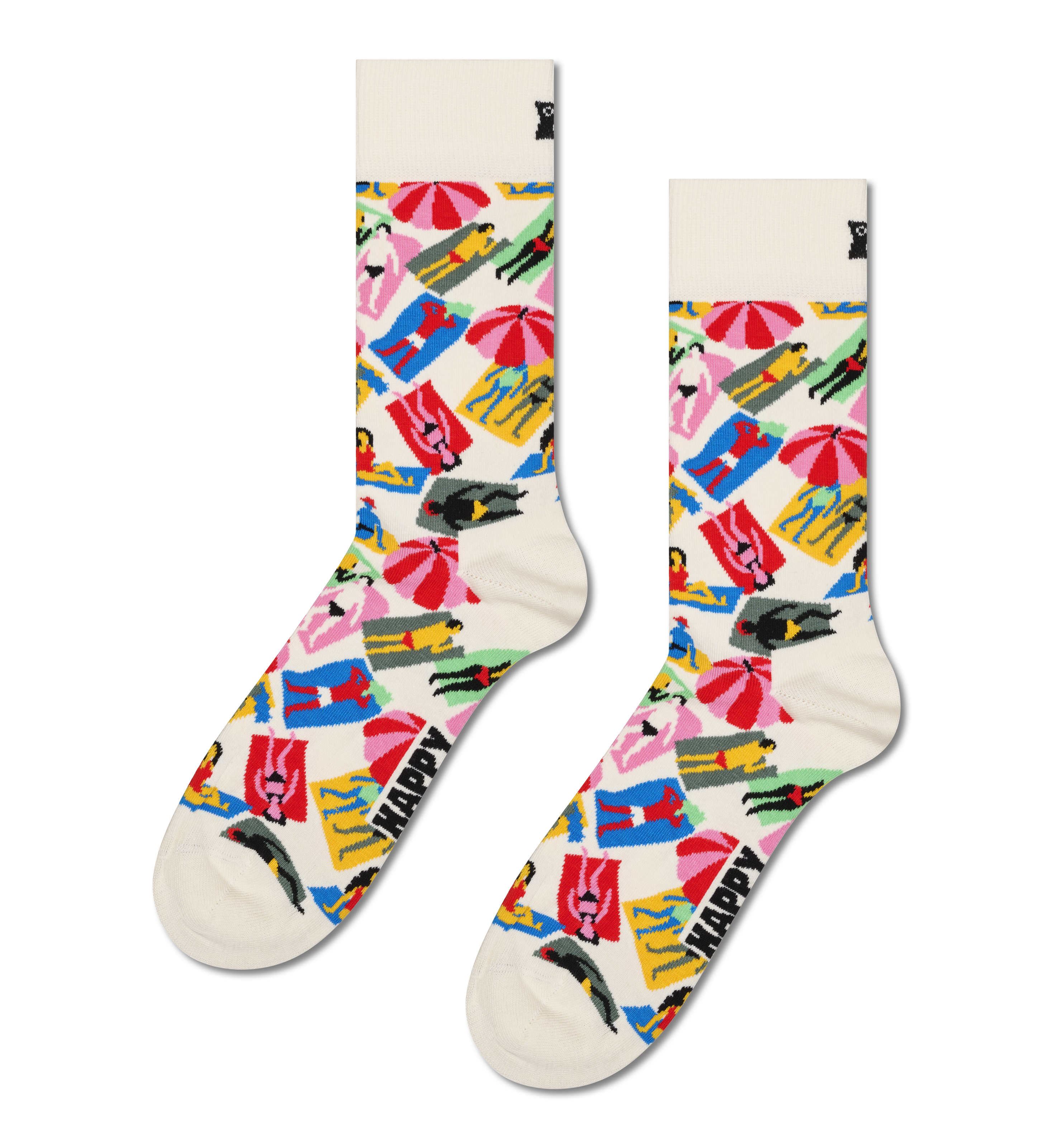 White Lazy Day Crew Sock