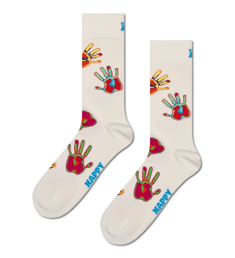 White Thermal Palm Crew Sock