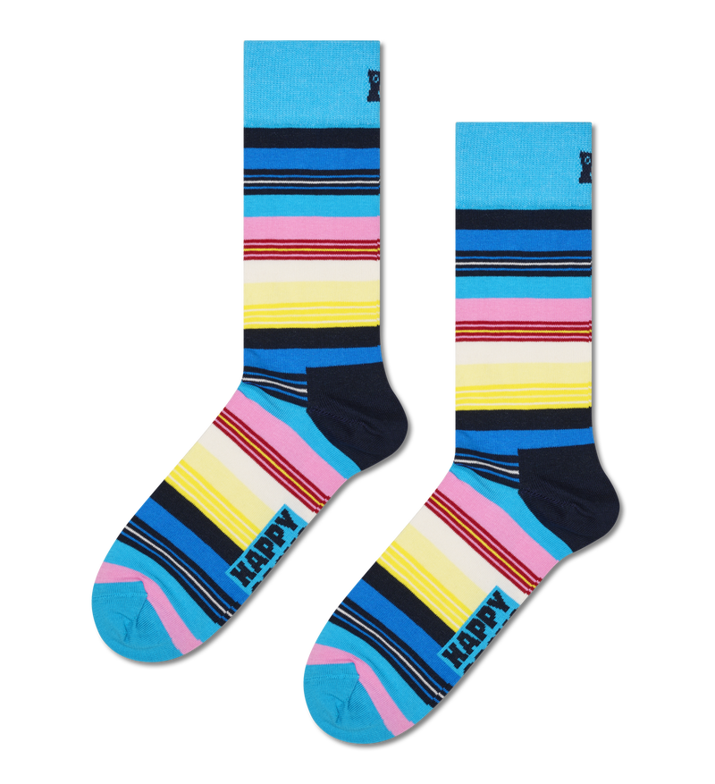 Turquoise Stripe Crew Sock