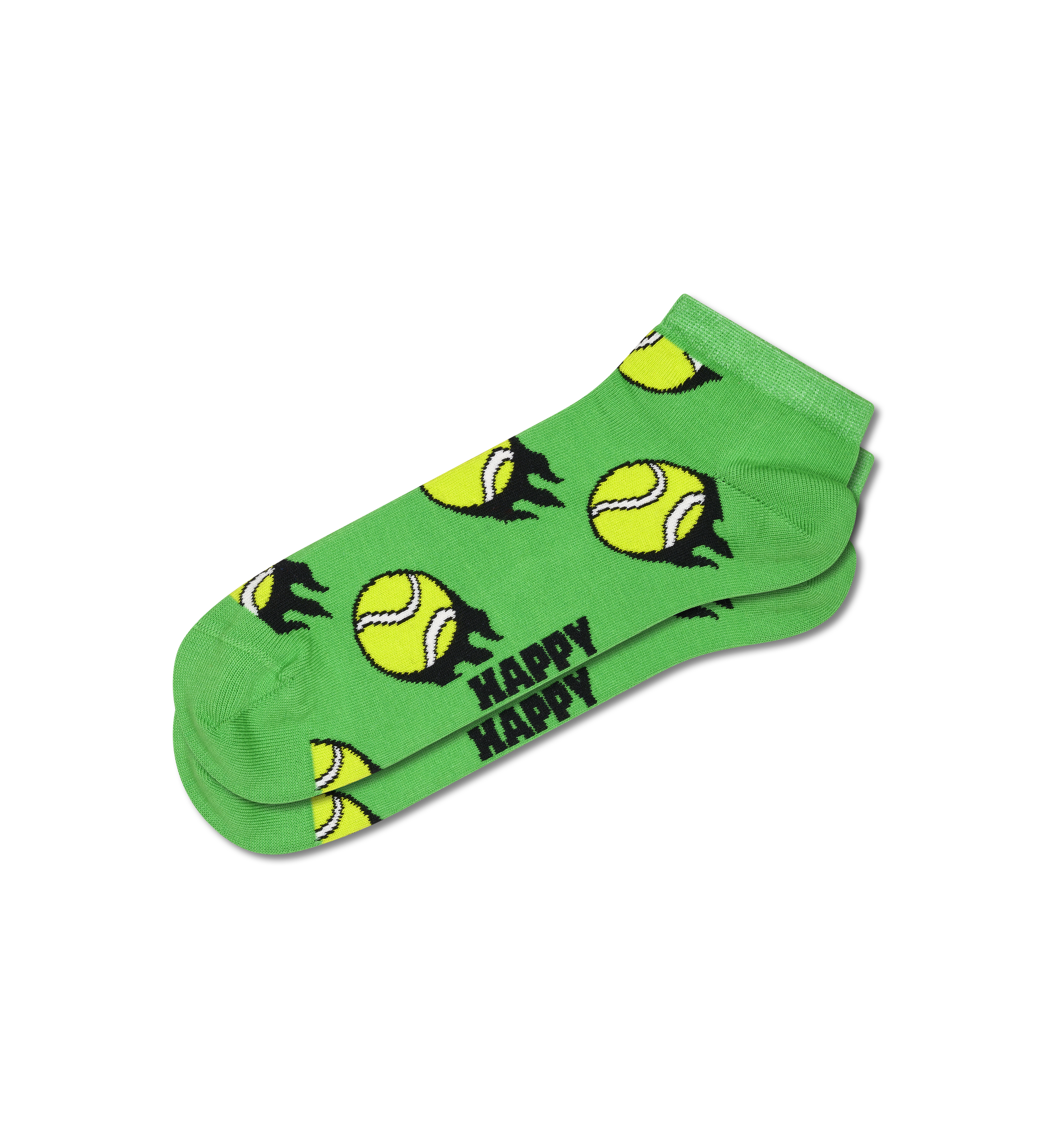 Green Tennis Ball Low Sock