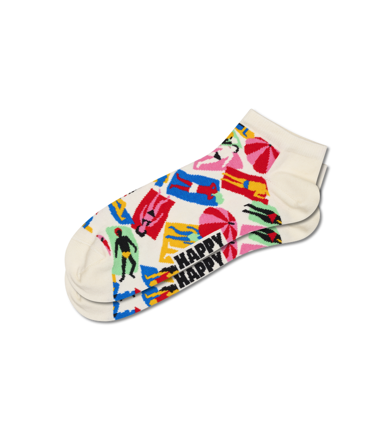White Lazy Day Low Sock