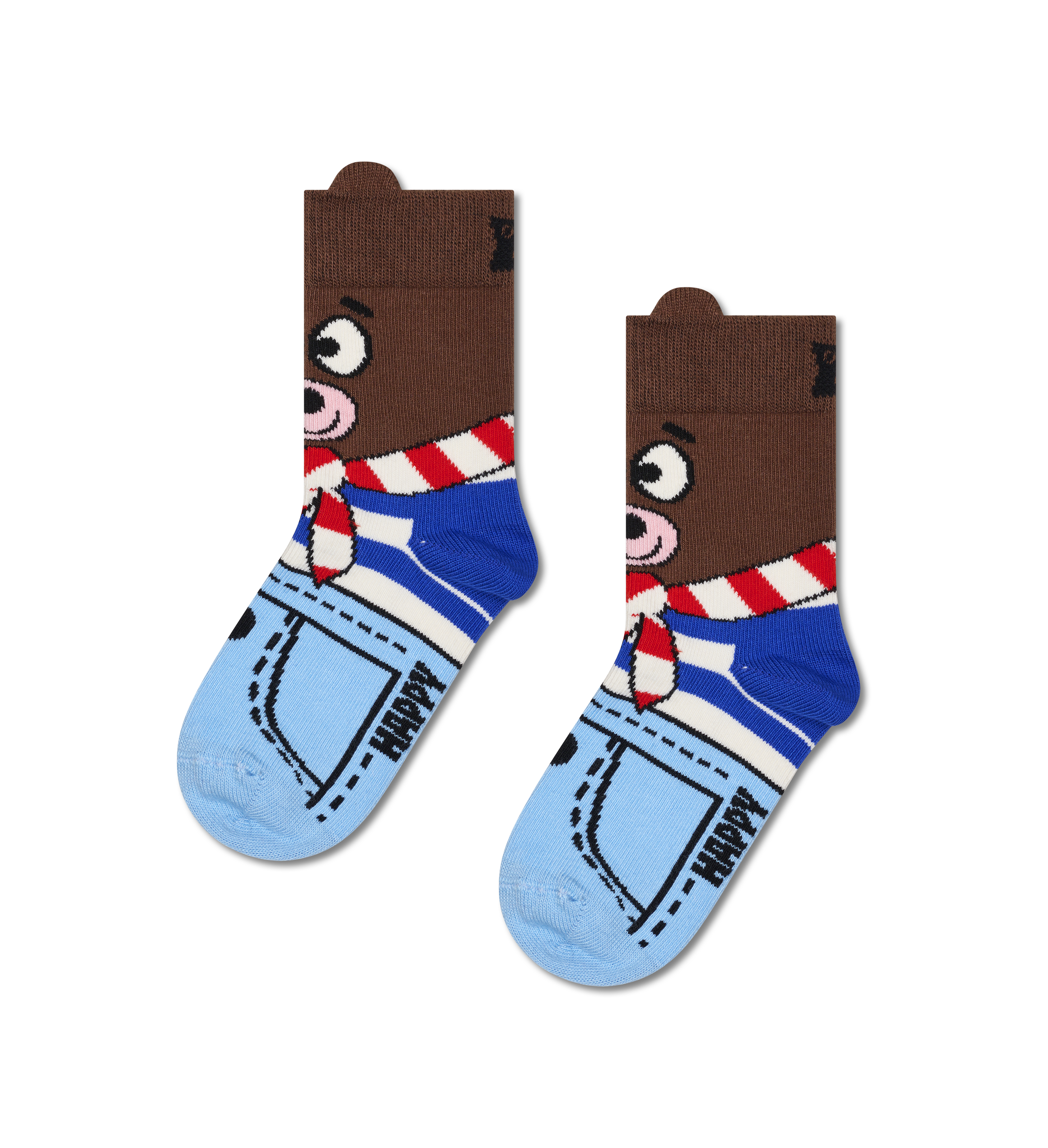 Kids Blue Bear Crew Sock