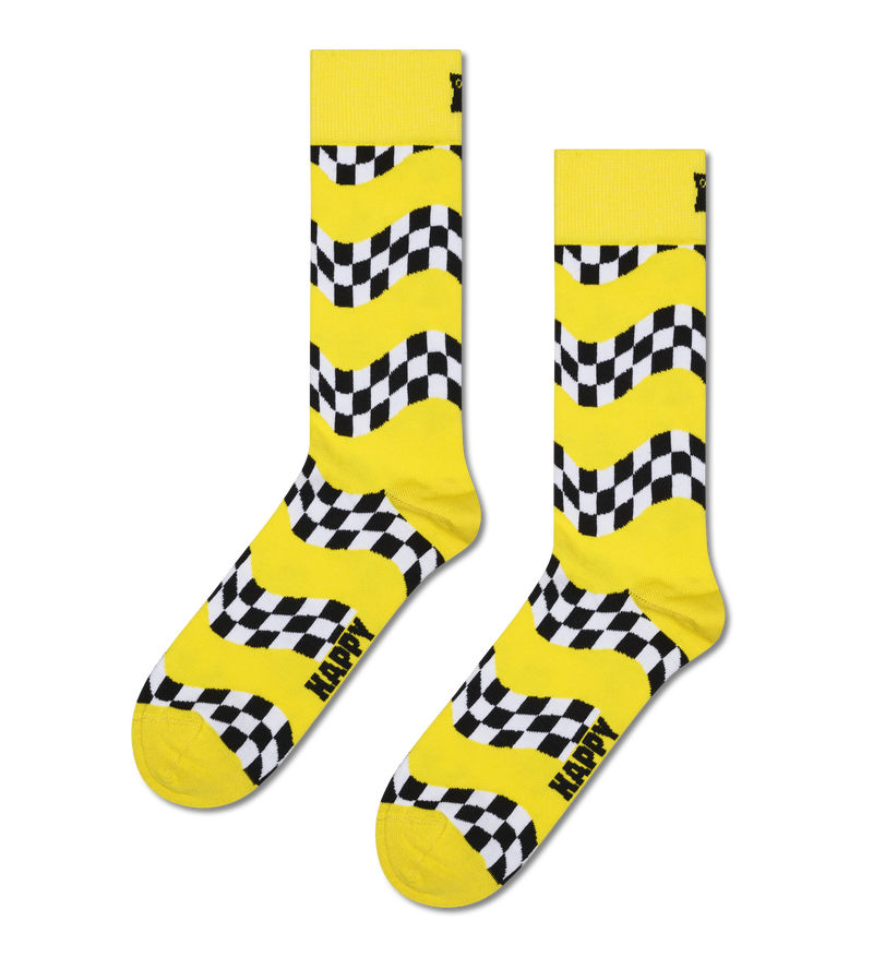 Yellow Race Crew Sock