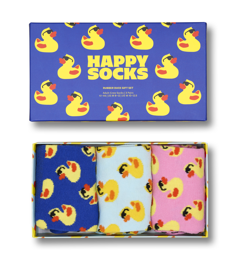 Blue 3-Pack Rubber Duck Socks Gift Set