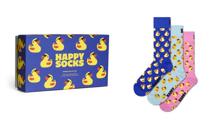 3-Pack Rubber Duck Socks Gift Set