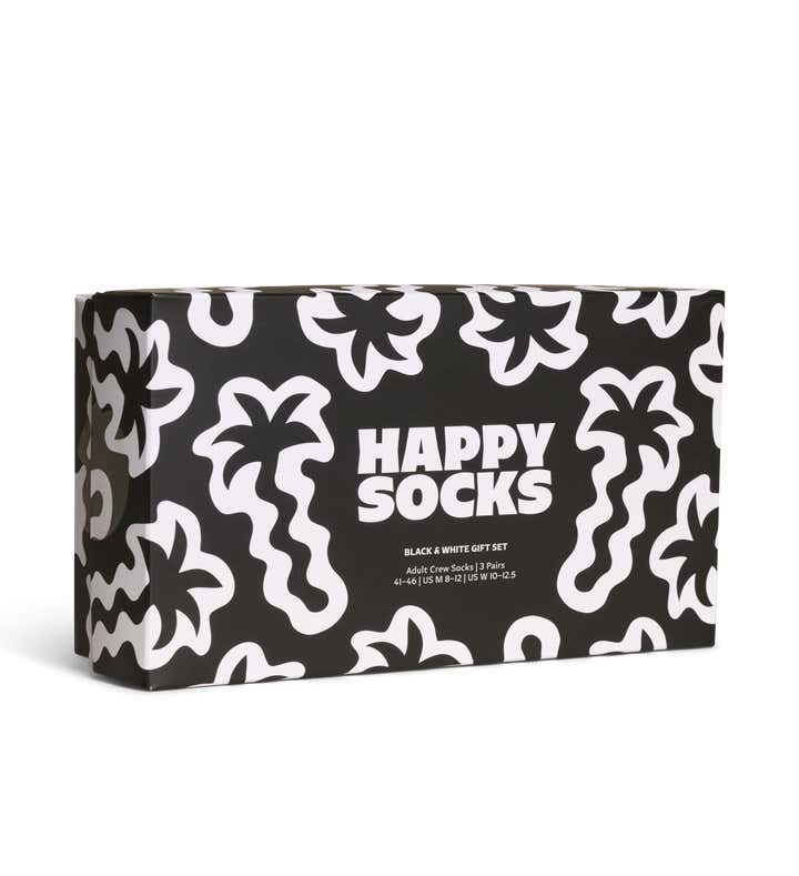 3-Pack Black And White Socks Gift Set