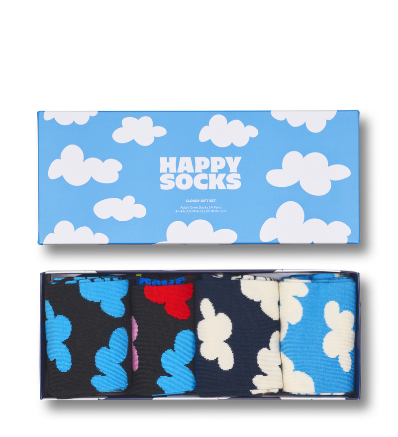 Light Blue 4-Pack Cloudy Socks Gift Set