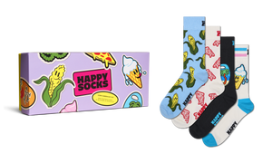 Chaussettes Happy Socks Motif Grenouilles - Lot De 2 Paires, Coton, Tailles Adulte Et Enfant, Cadeau Fun
