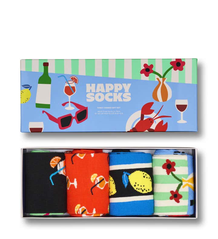 4-Pack Fancy Dinner Socks Gift Set