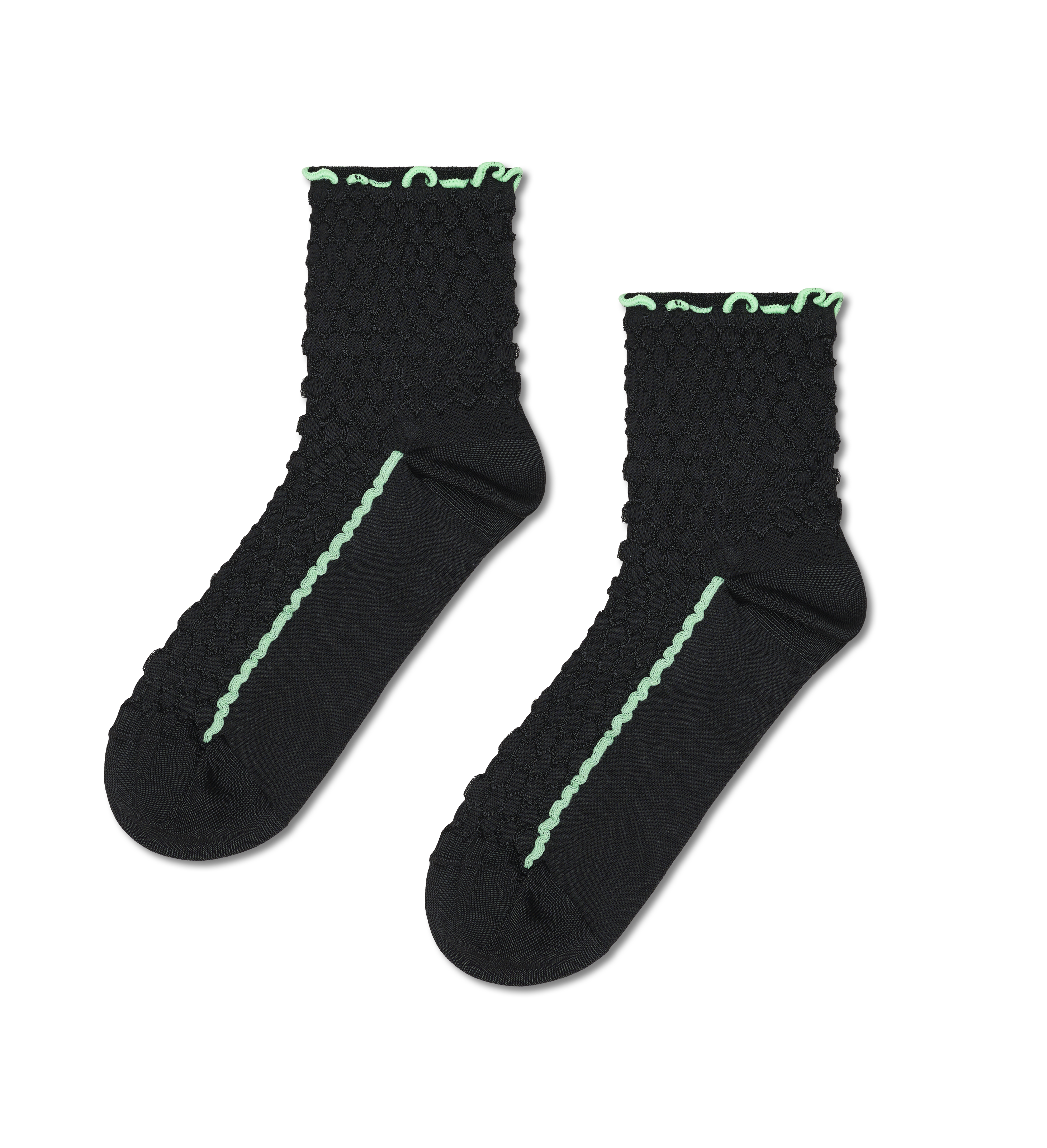 Black Structure Slinky 1/4 Crew Sock