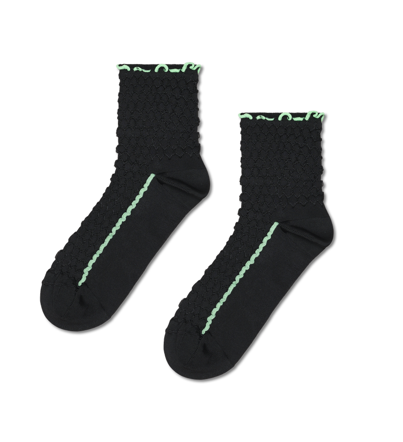 Black Structure Slinky 1/4 Crew Sock