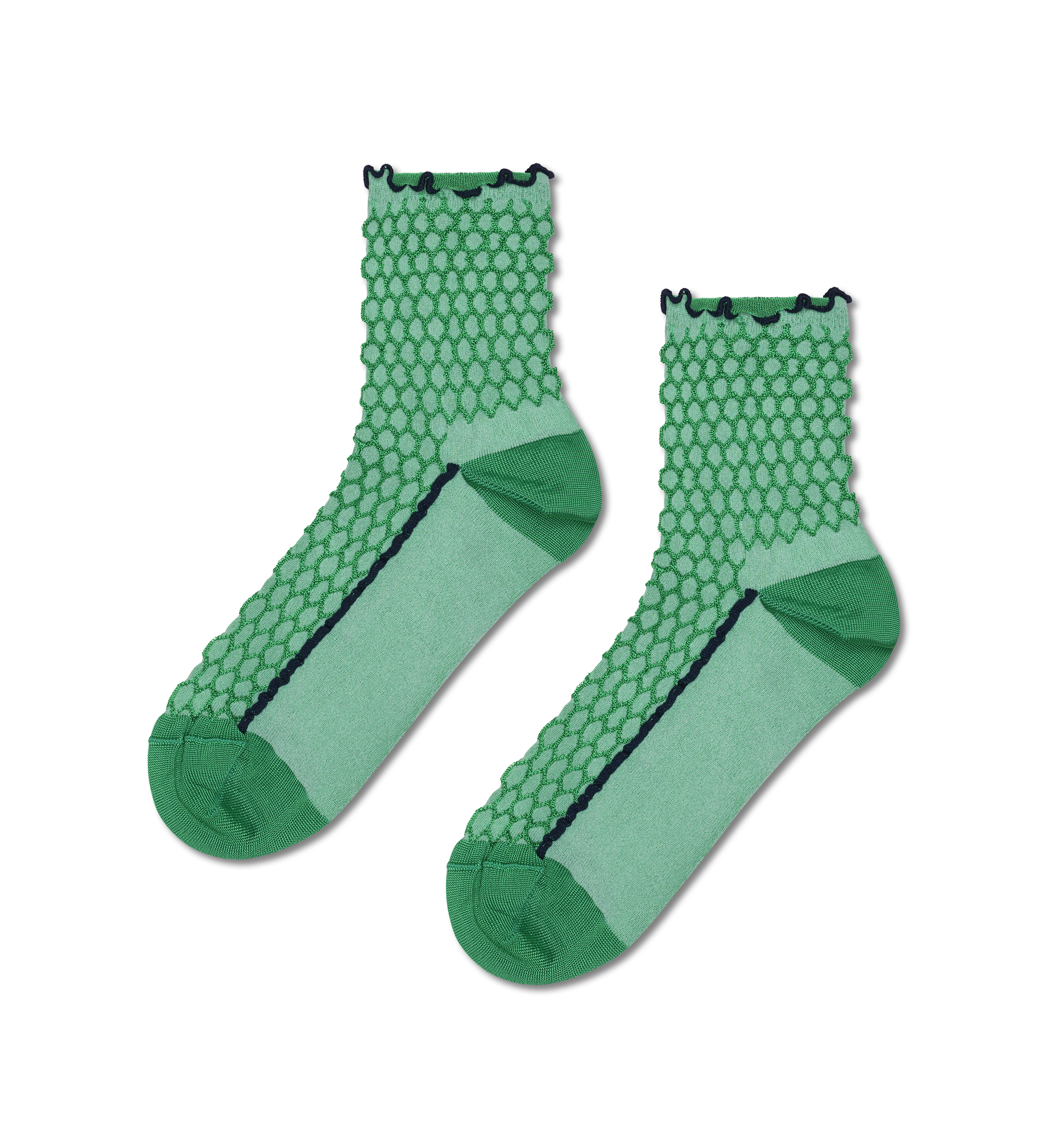 Light Green Structure Slinky 1/4 Crew Sock