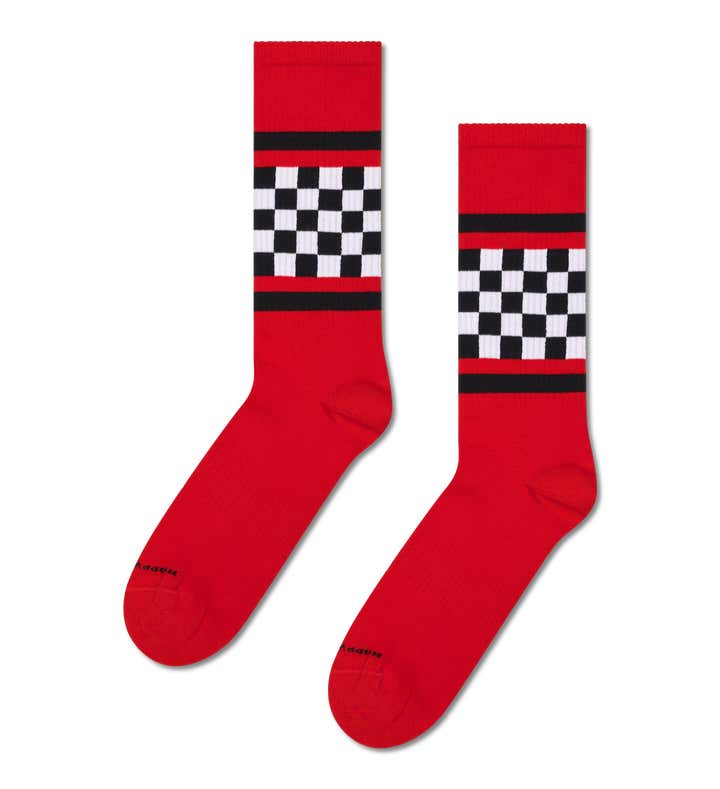 Checked Stripe Sneaker Sock