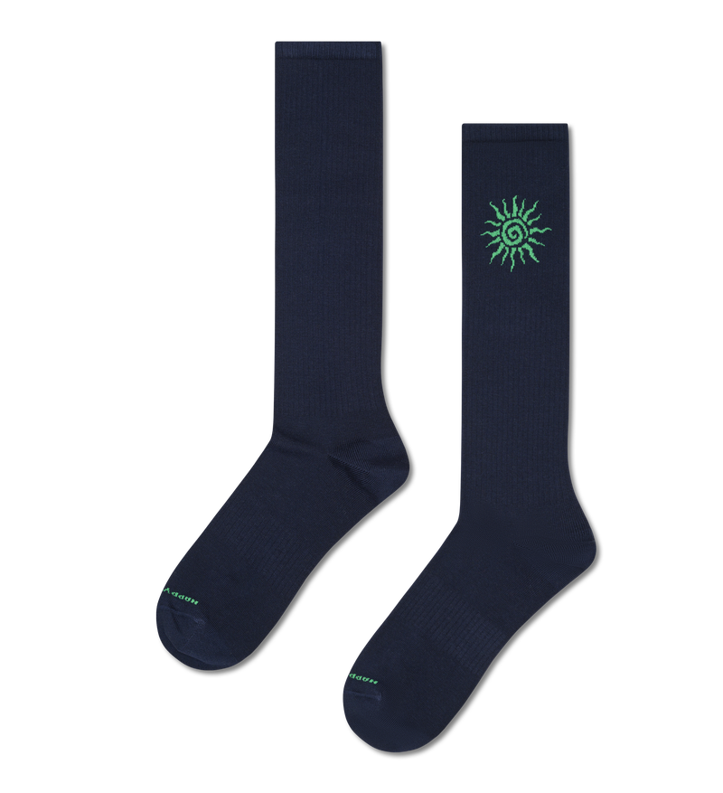 Navy Sun Knee High Sock