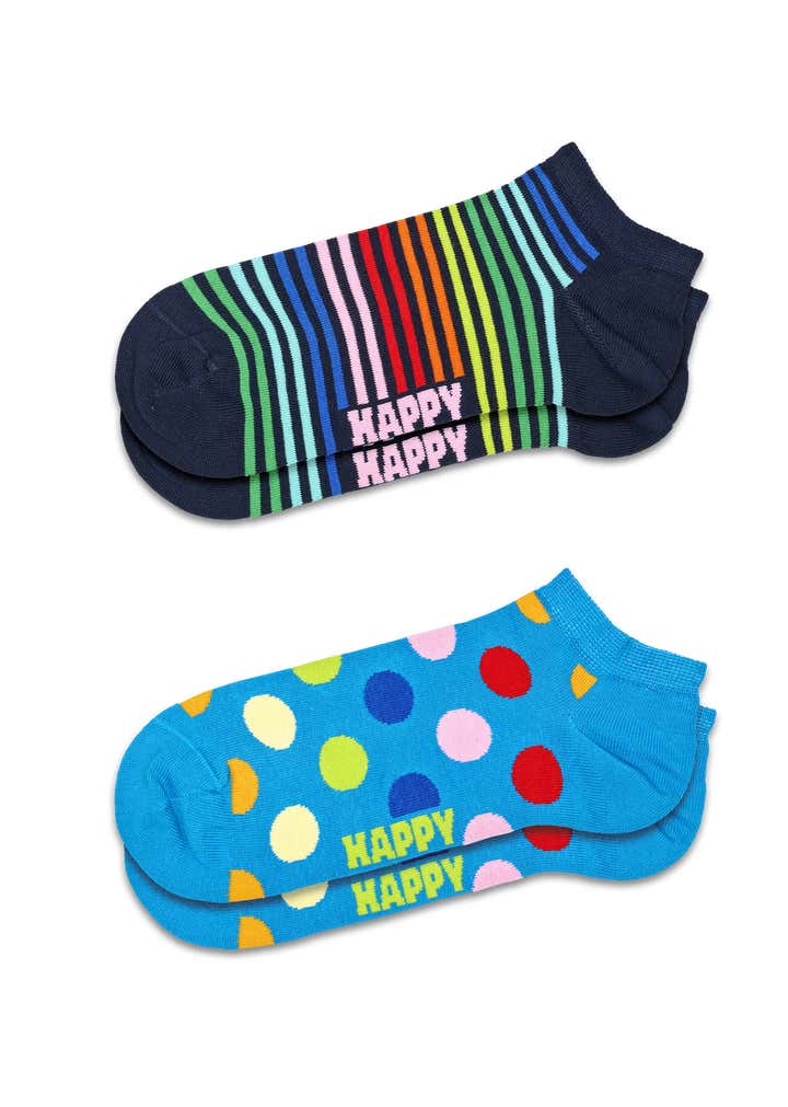 2-Pack Mini Stripe Low Socks