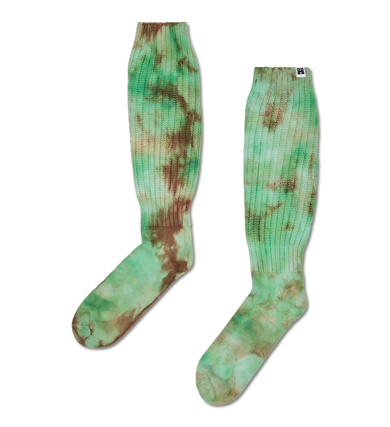 Gray Brown Acid Wash Slouch Socks | Sneaker Style