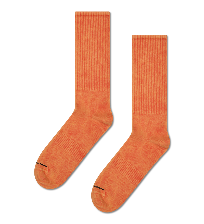 Orange Acid Wash Sneaker Socks | Novelty Gym Socks