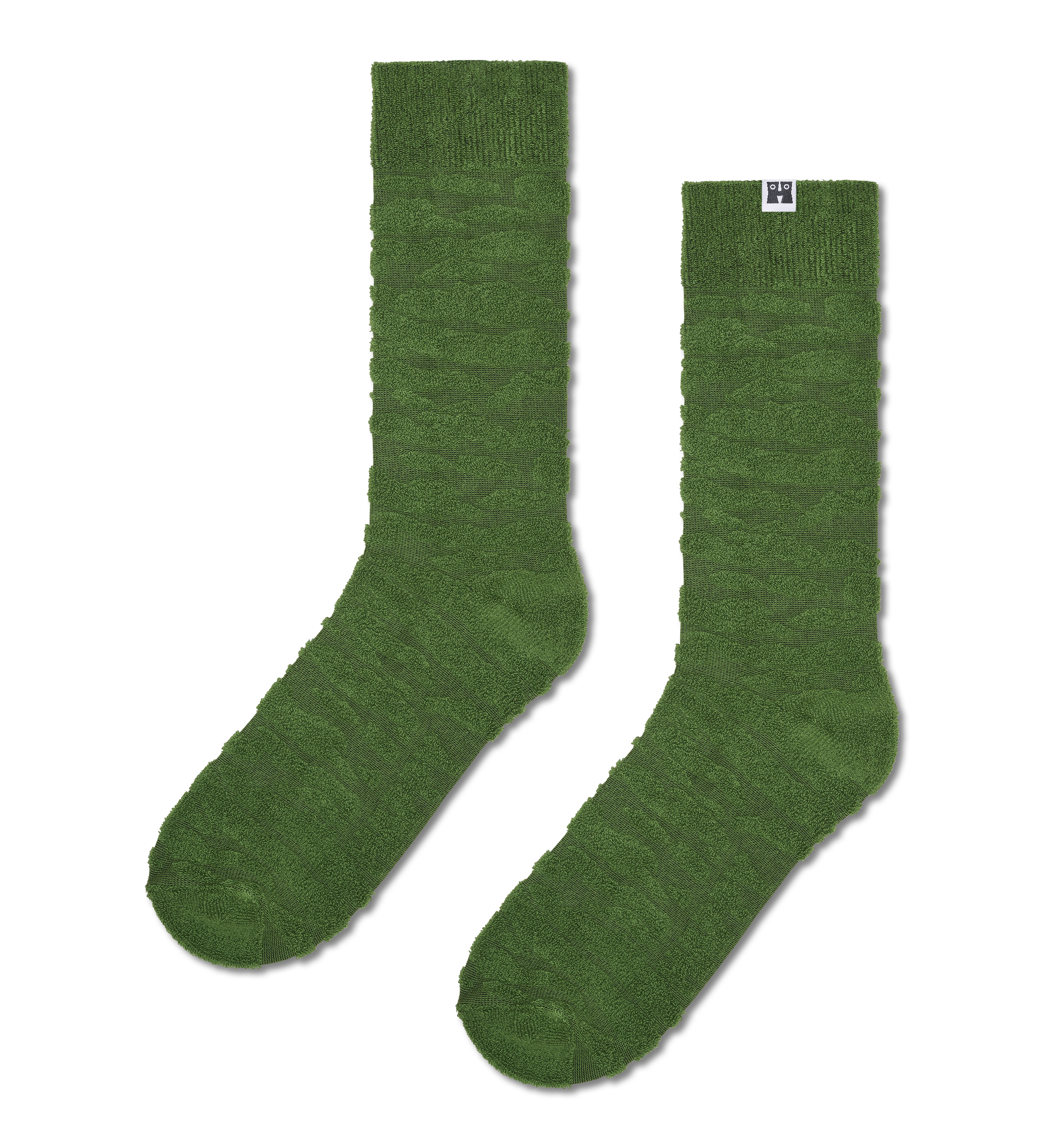 Fluffy Green Zebra Print Socks | Cozy Winter Socks