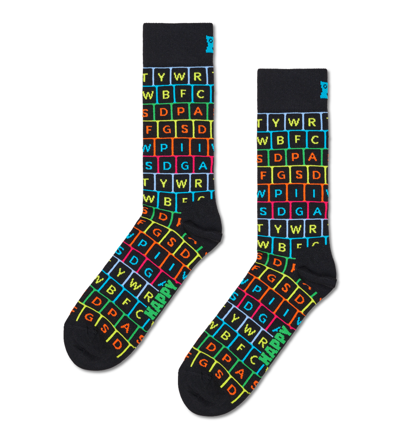 Black Keyboard Pattern Gaming Socks | Nerdy Fun
