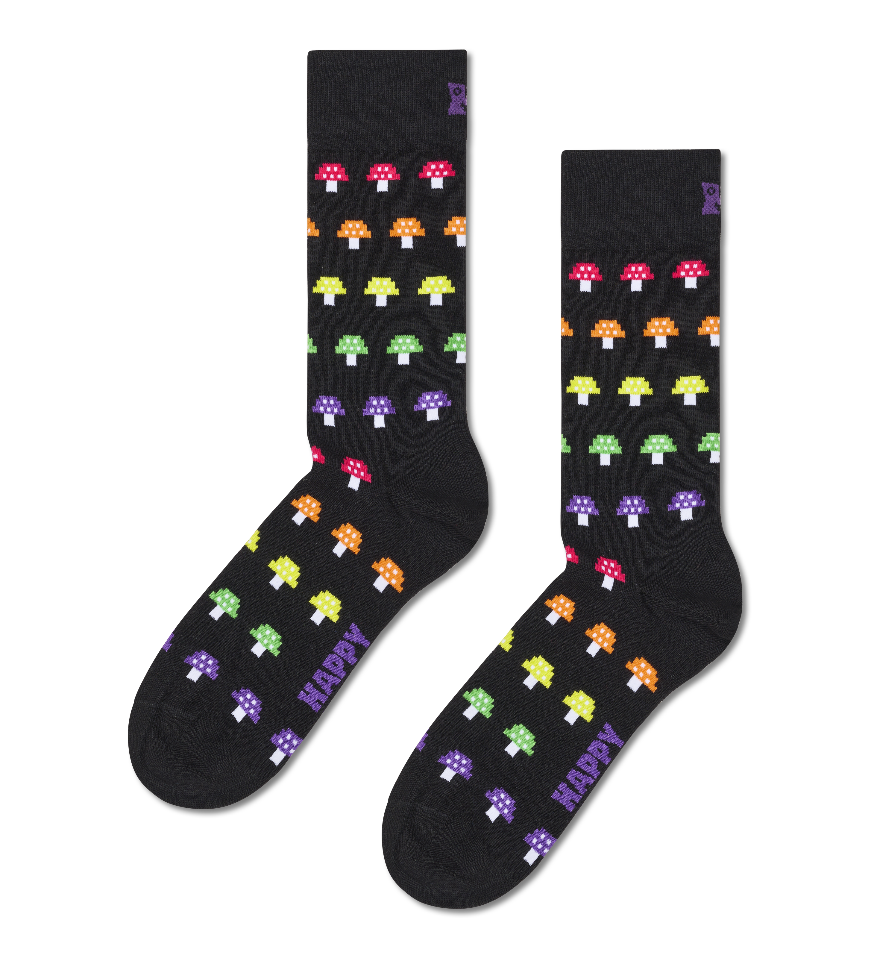 Mushroom Stripe Sock - Fun & Colorful Fungi Pattern