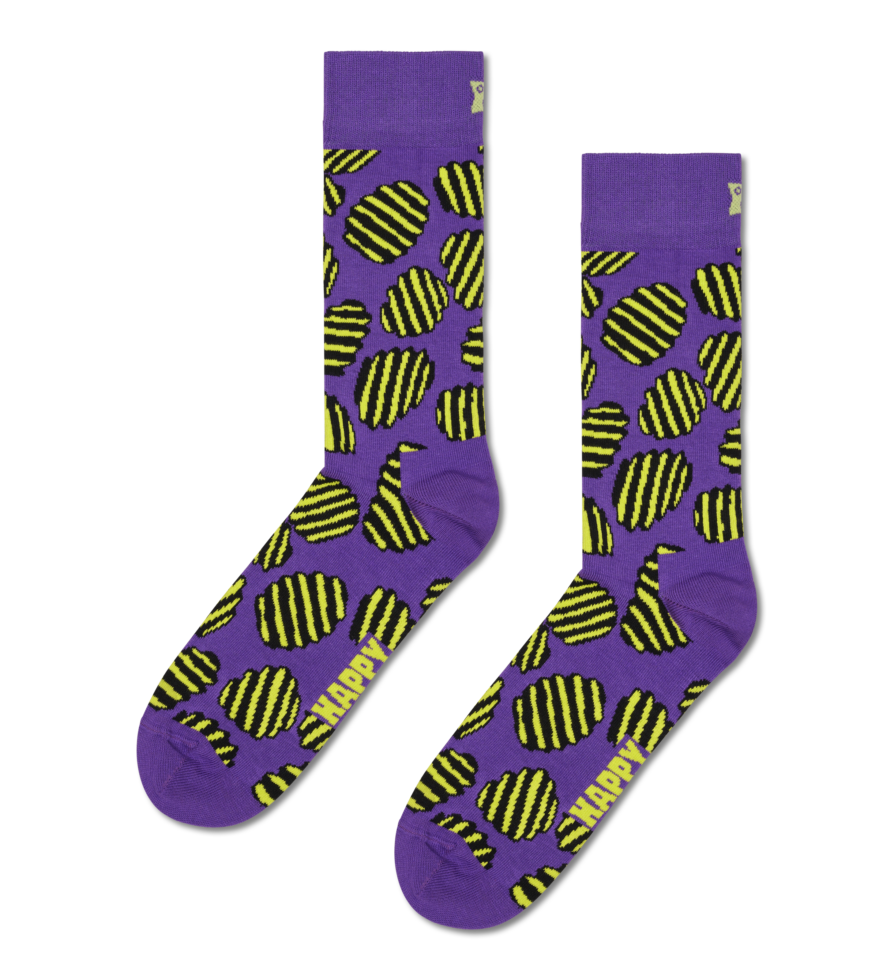 Purple Funky Chip Pattern Socks | Colorful
