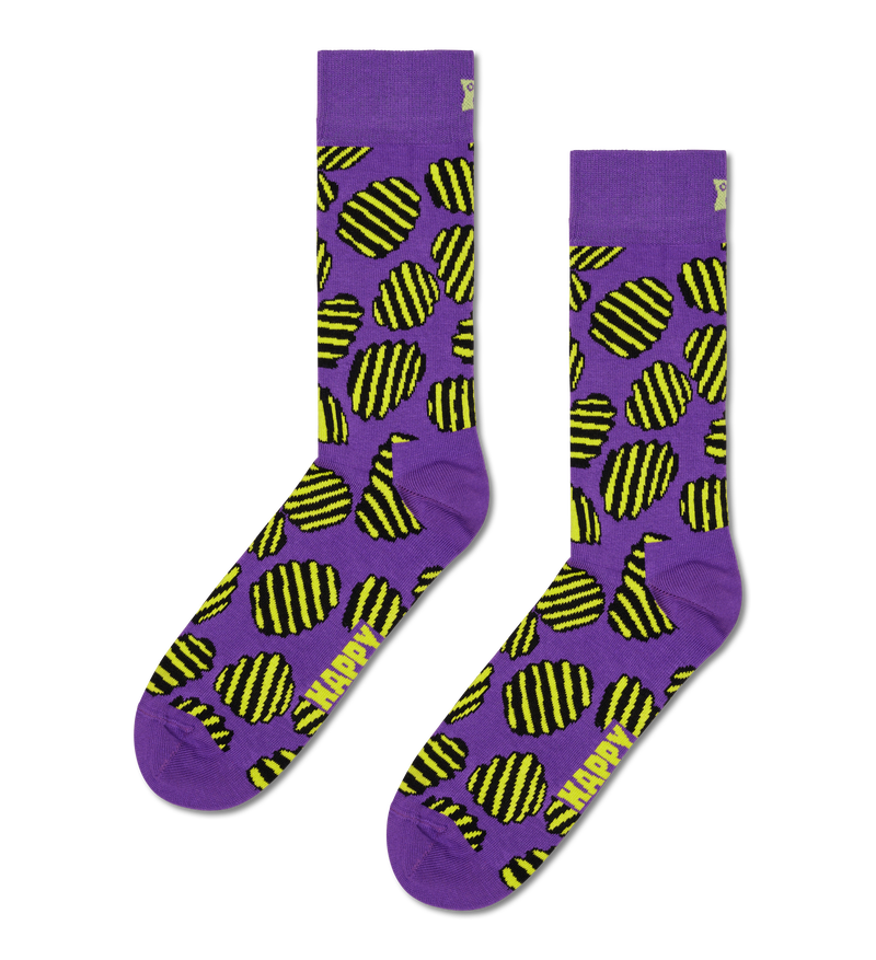 Purple Funky Chip Pattern Socks | Colorful