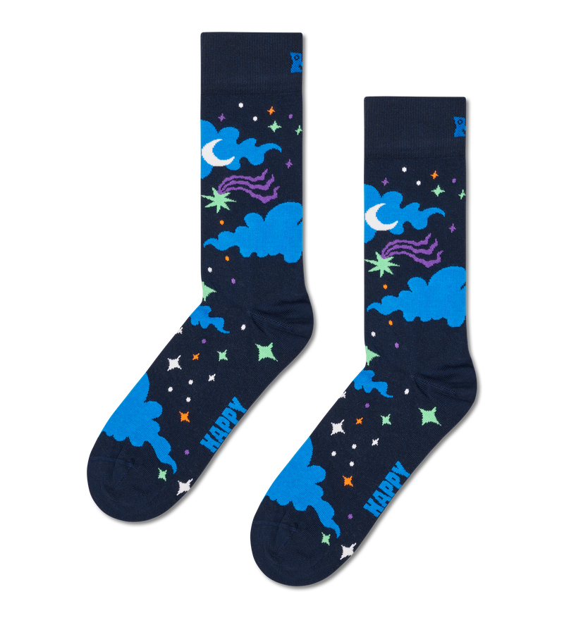 Deep Blue Starry Night Sky Socks | Cloudy & Crazy