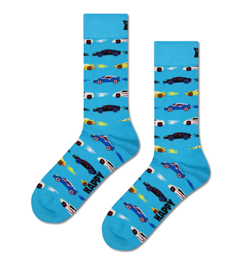 Colorful Car Stripe Fun Socks