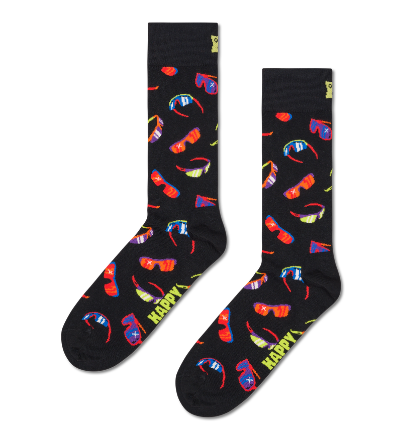 Colorful Glasses Pattern Funny Socks