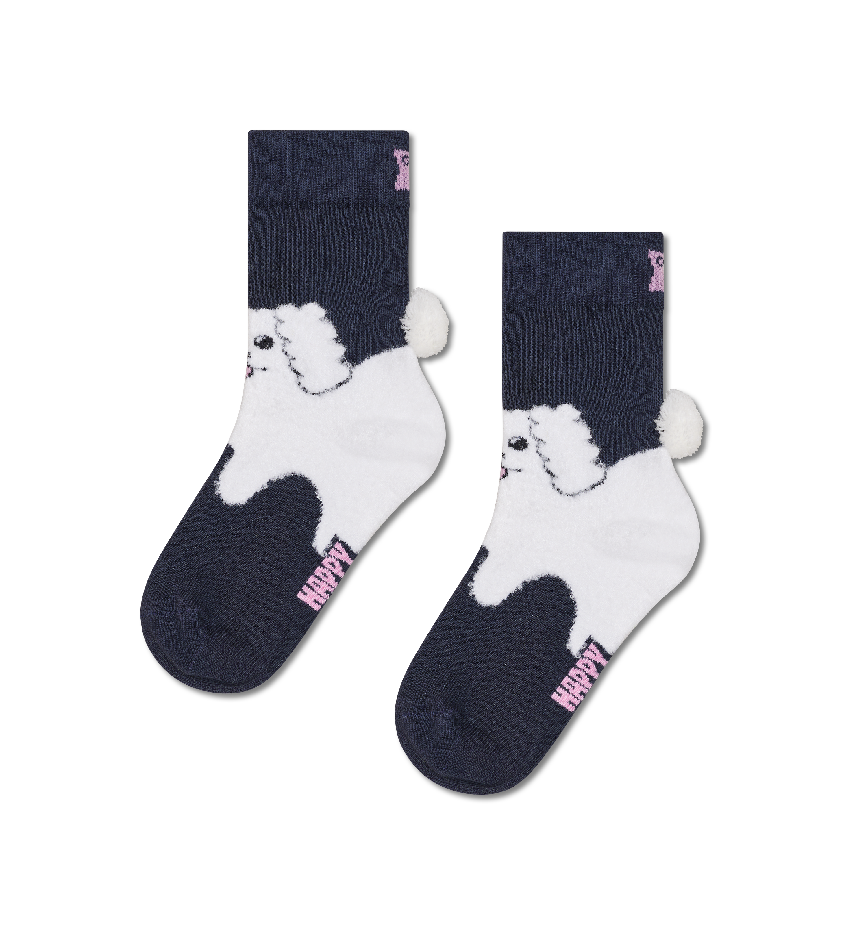 Fluffy Kids Dog Sock with Pom-Pom Tail | Fun Kids Socks