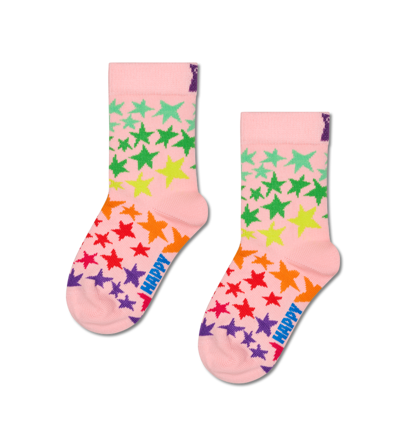 Colorful Pink Kids Star Socks | Fun & Playful