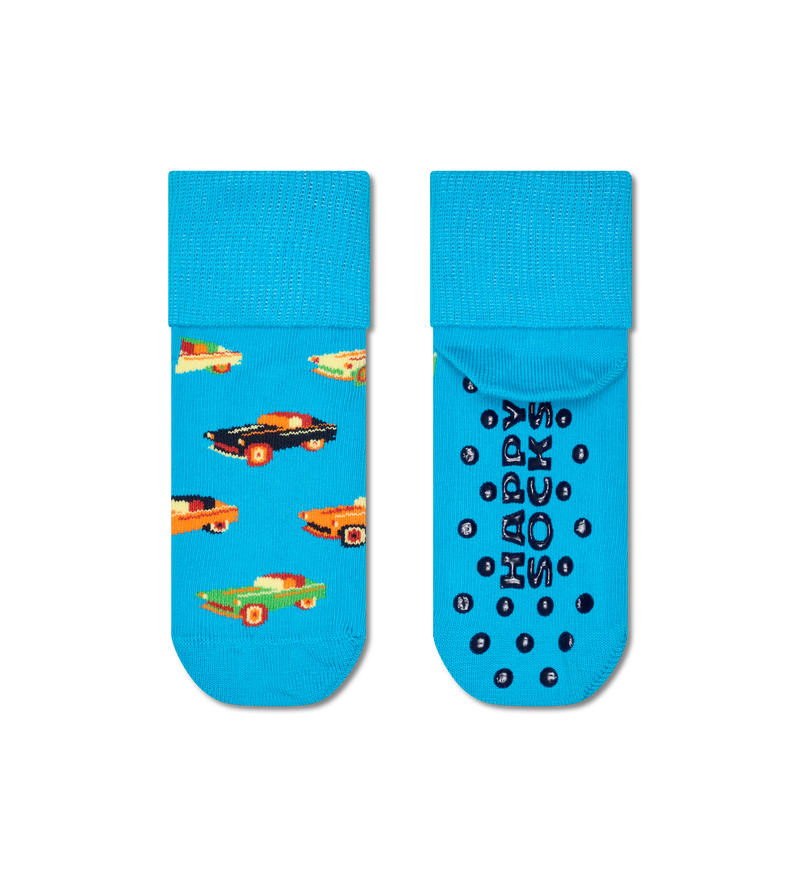 Kids' Non-Slip Car Print Socks | Grip Socks for Toddlers