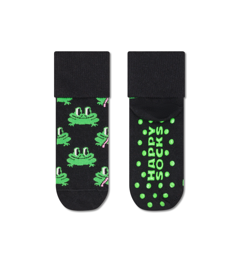 Cute Frog Print Grip Socks for Kids | Anti-Slip Animal Socks