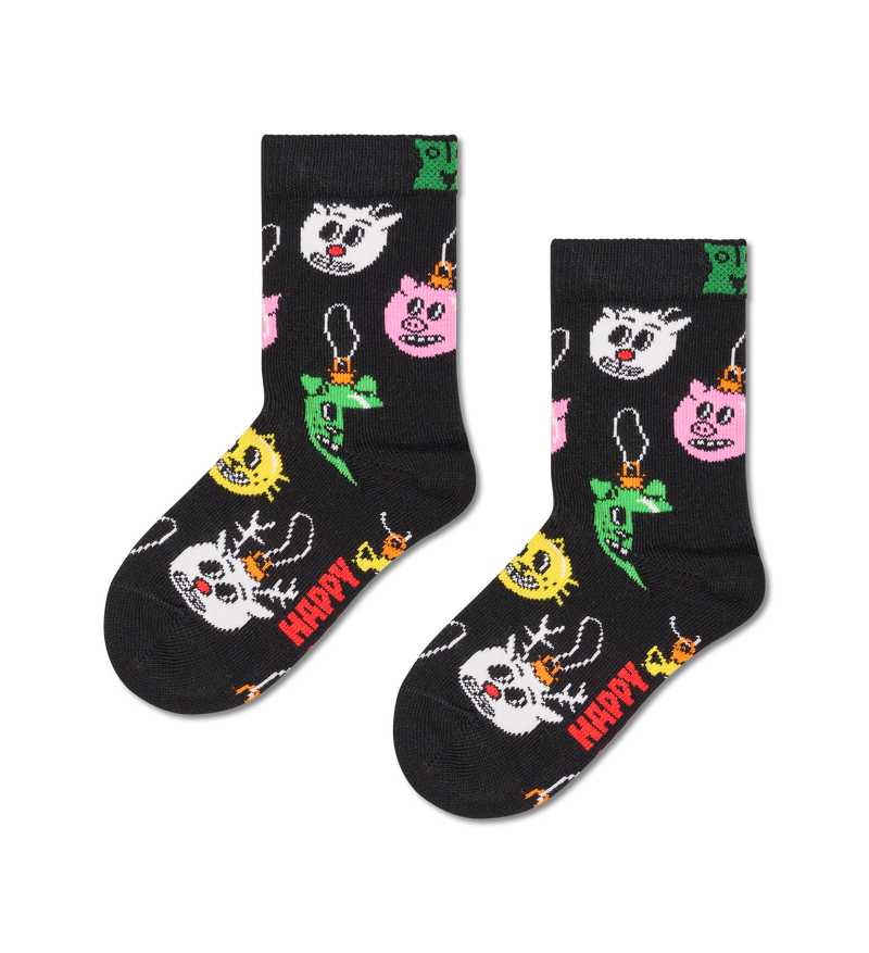 Colorful Kids Christmas Bauble Socks | Fun Holiday