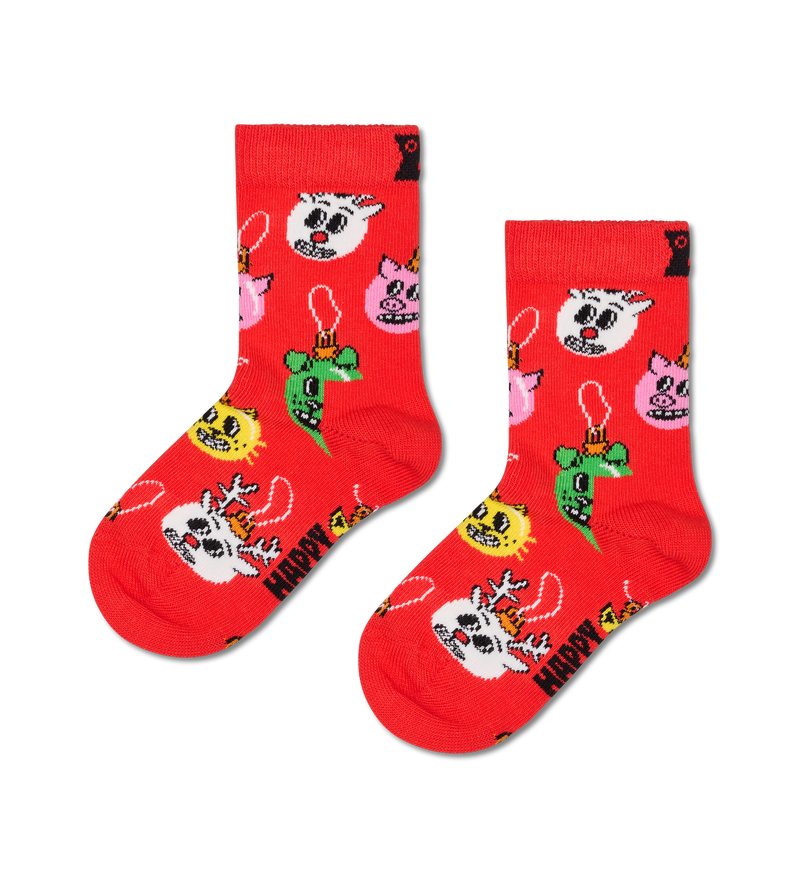 Colorful Kids Christmas Bauble Socks | Fun Holiday