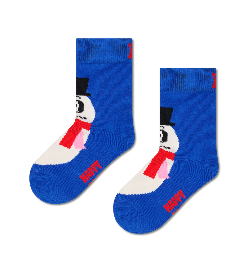Funny Snowman Kids Socks | Blue Winter Socks