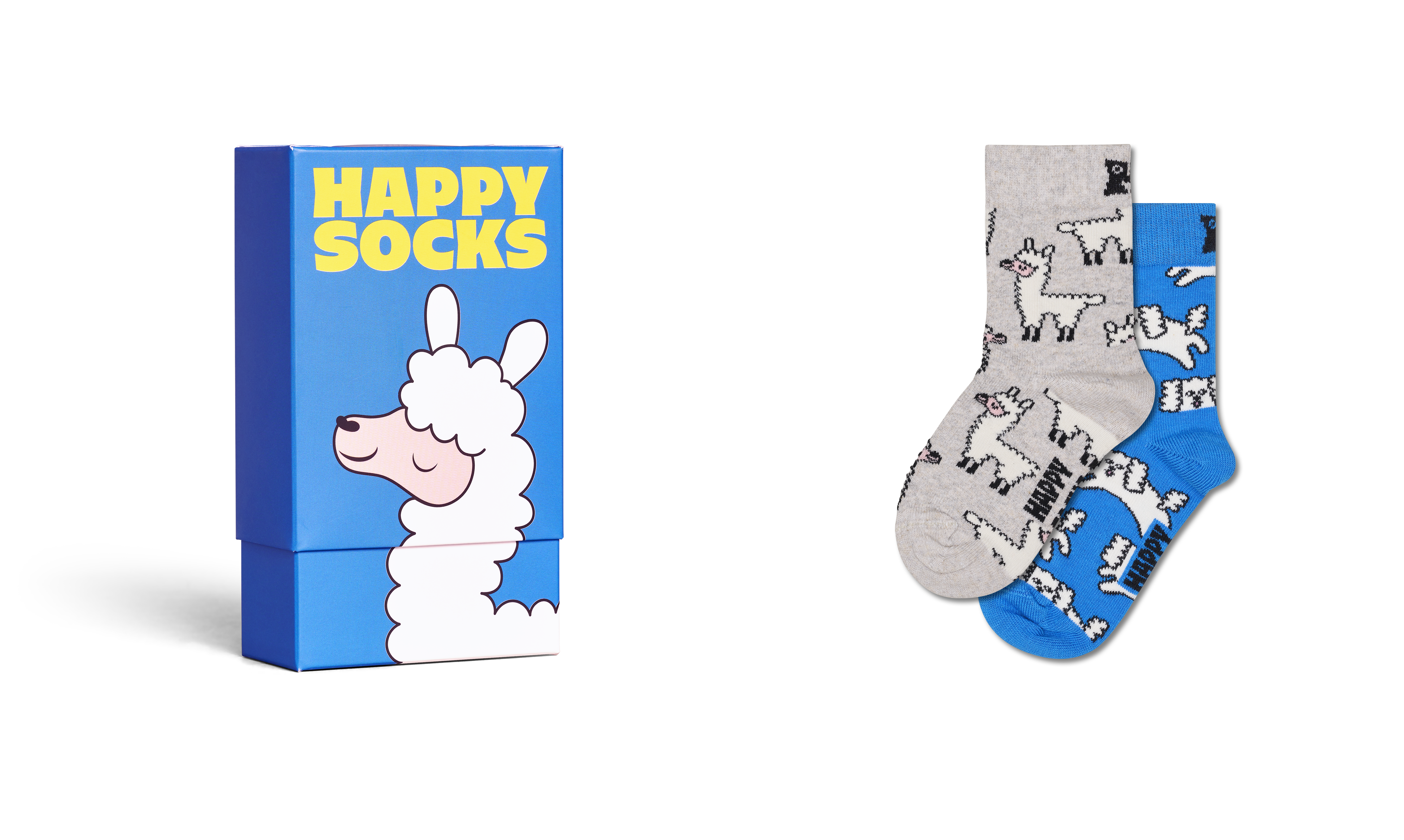 Cute Kids Socks 2-Pack Gift Set | Llama & Dog Print