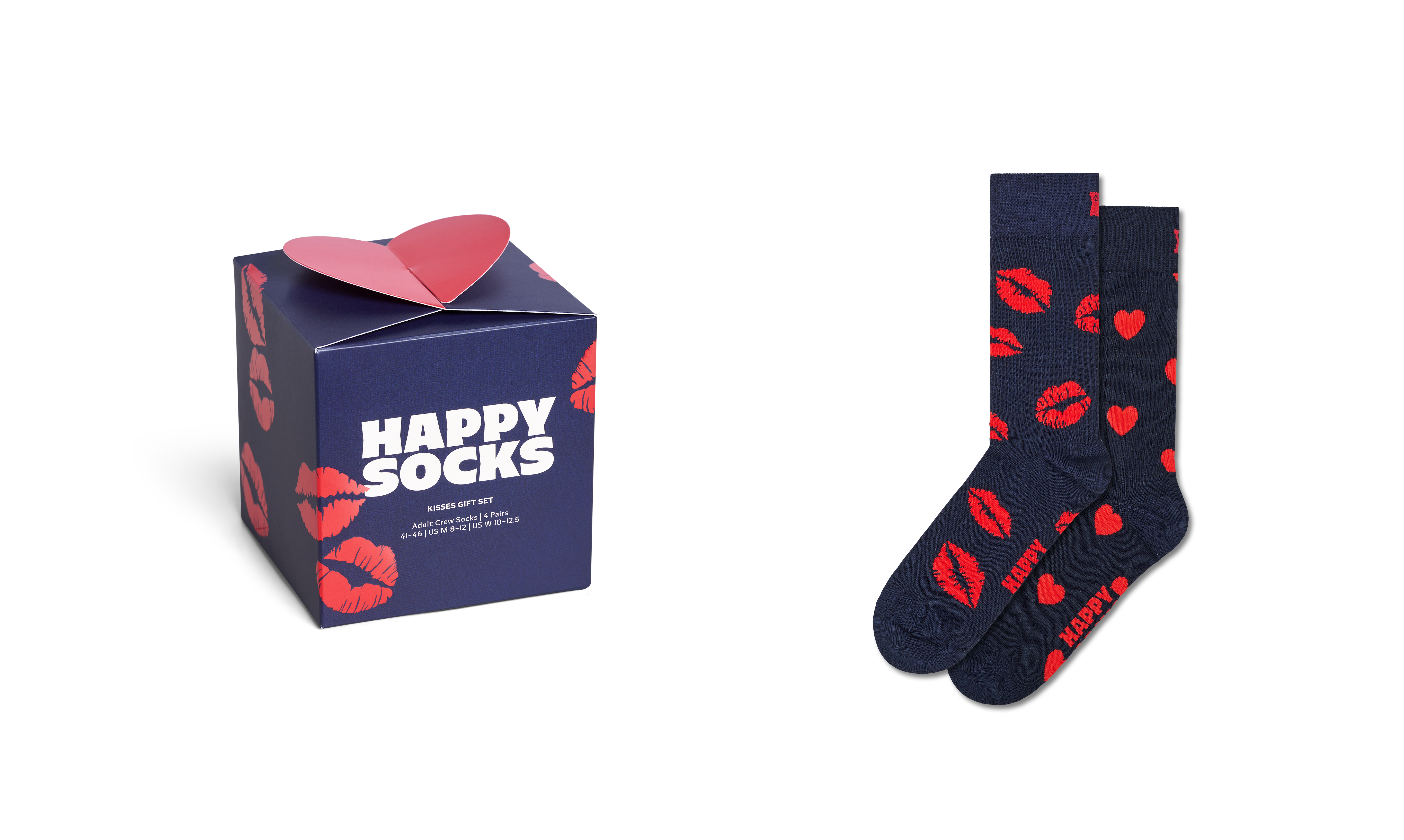Heart-Themed Valentine's Socks Gift Set | Couples
