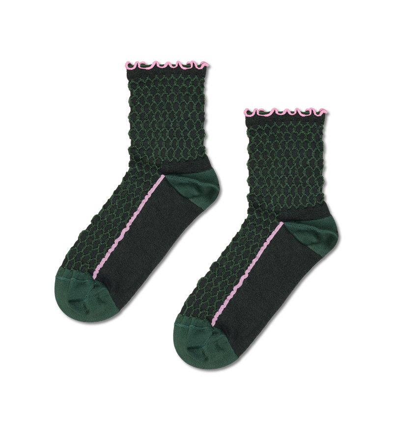 Green Fashion Short Socks | Finer Style Crew