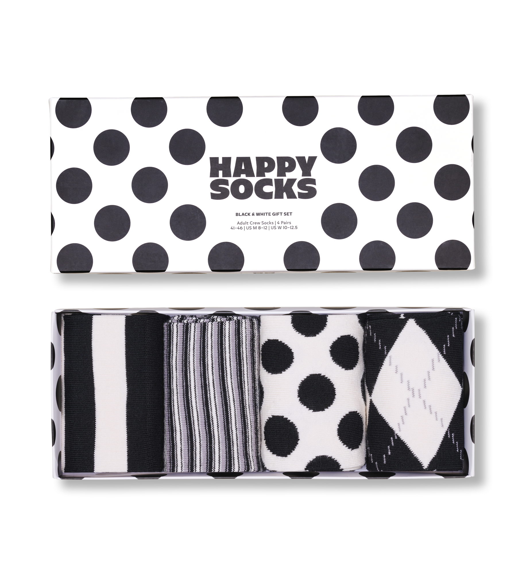 Black & White Patterned Socks Gift Set | Office Socks