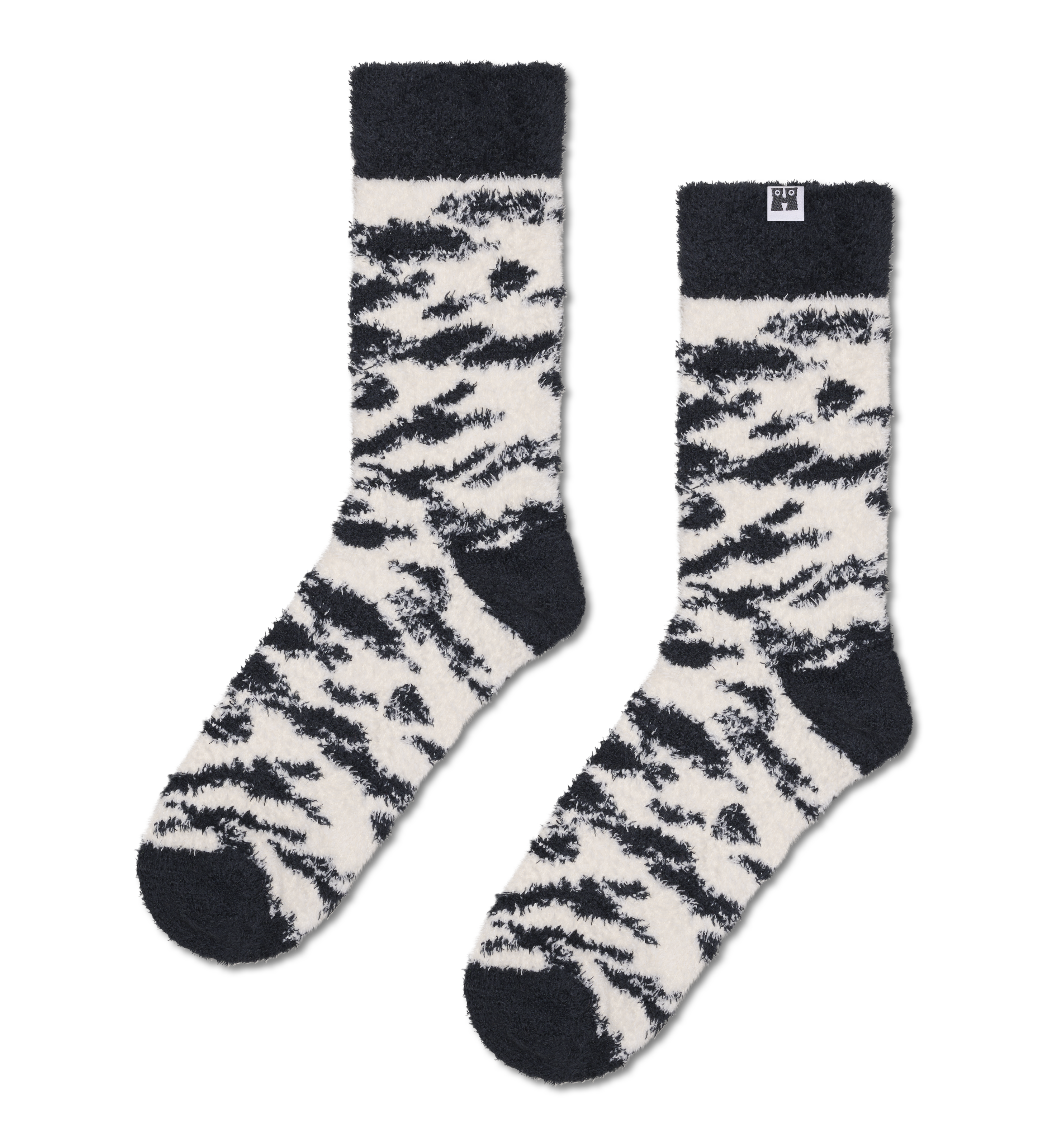 Fluffy Zebra Pattern Socks | Cozy Winter Socks
