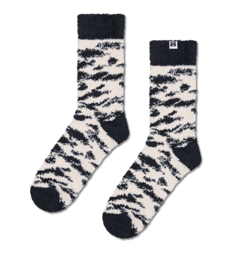 Fluffy Zebra Pattern Socks | Cozy Winter Socks