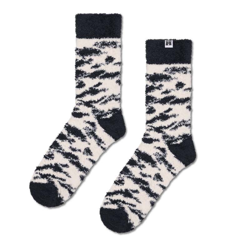 Fluffy Zebra Sock