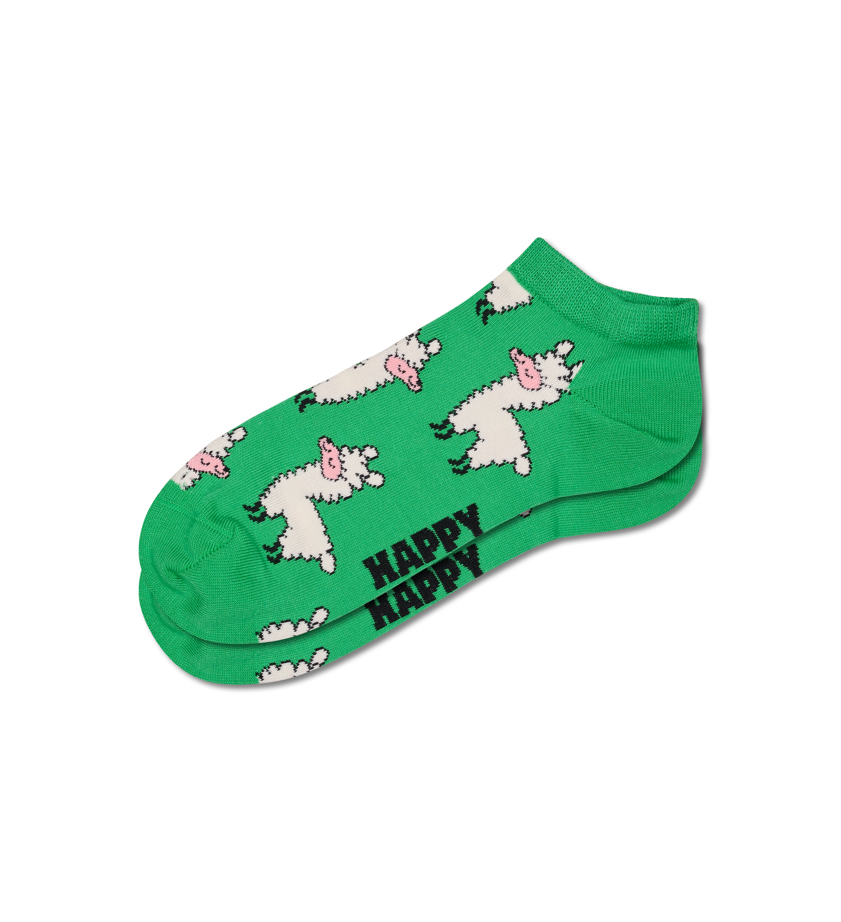 Green Llama Pattern Low Socks | Funky Animal Socks